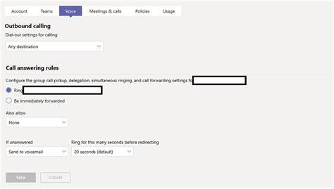 Call Answering Rules Settings For Ms Teams Admin