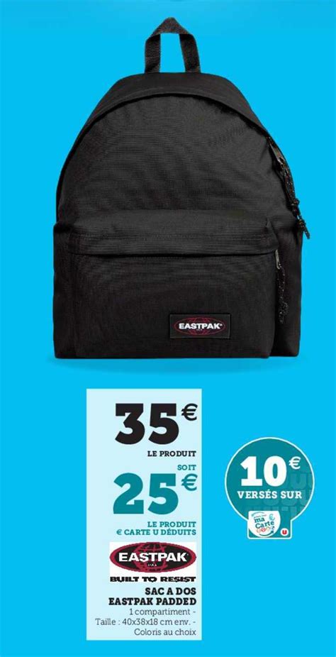 Promo Sac à Dos Eastpak Padded chez Hyper U iCatalogue fr