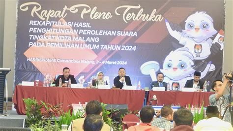 Kpu Kota Malang Gelar Rapat Pleno Terbuka Rekapitulasi Hasil