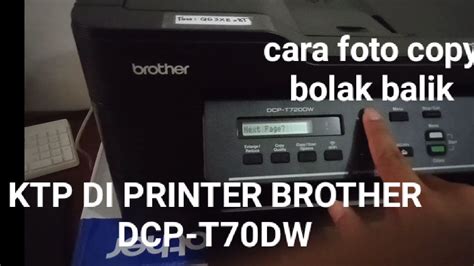 Cara Foto Copy Bolak Balik KTP Di Printer Brother DCP T70DW Brother