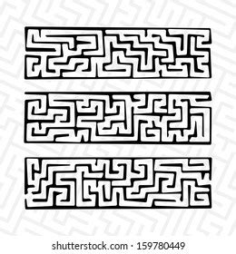 Maze Set Vector Stock Vector Royalty Free Shutterstock