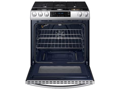 Samsung Nx60t8511ss 6 0 Cu Ft Smart Slide In Gas Range With Air Fry Nx60t8511ss Gringer