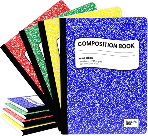 Composition Notebooks Assorted Colors Wide Ruled