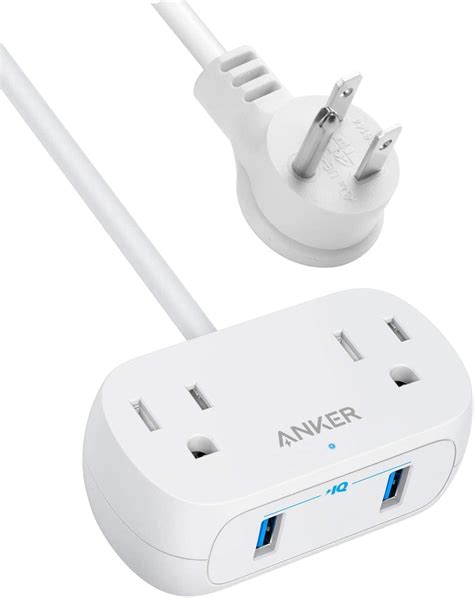 Anker Power Strip With Usb Powerextend Usb 2 Mini 2 Outlets And 2 Usb