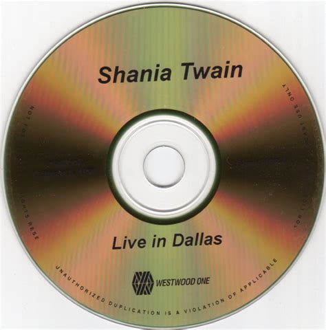 Shania Twain – Live In Dallas (1998, CDr) - Discogs