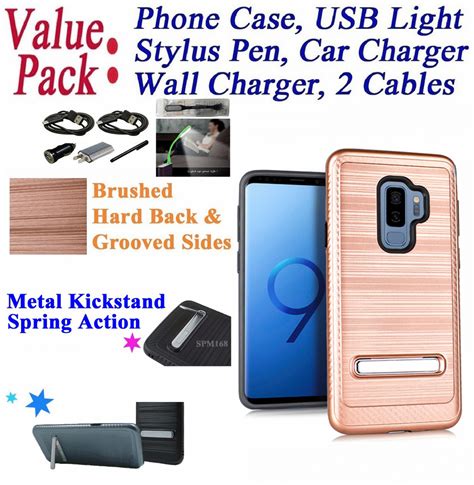 Value Pack For 62 Samsung S9 Galaxy S 9 Plus Case Hybrid Phone Case Metal Kick Stand