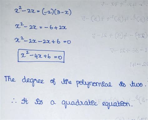 Check Whether The Following Are Quadratic Equation X2 2x 2 3 X