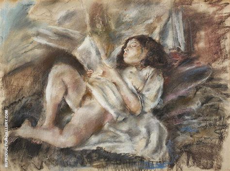 Nude Reading By Jules Pascin Oil Painting Reproduction