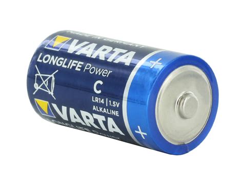 Varta Long Life Power C V Alkaline Button Top Batteries Retail