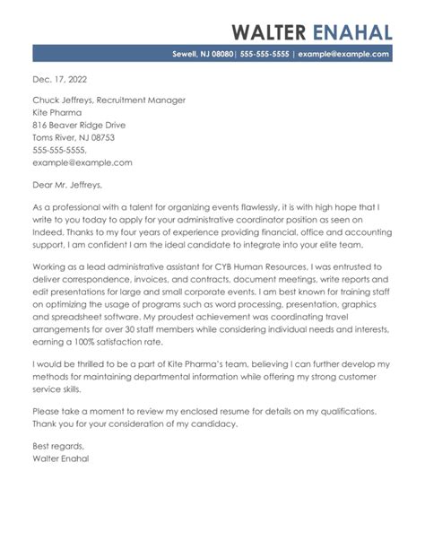 Administrative Assistant Cover Letter Examples For 2024