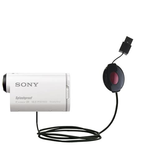Coiled Power Hot Sync Usb Cable Suitable For The Sony Pov Action Cam Hdr As With Both Data