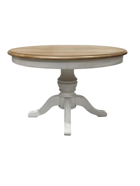 Table Ronde Pied Central En Bois De Ch Ne Massif Extensible