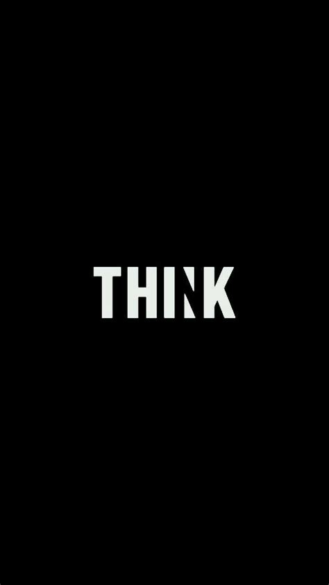 The Word Think Written In White On A Black Background