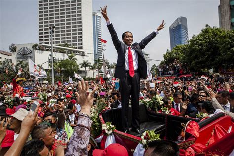 New Leader Takes Oath Of Office In Indonesia The New York Times