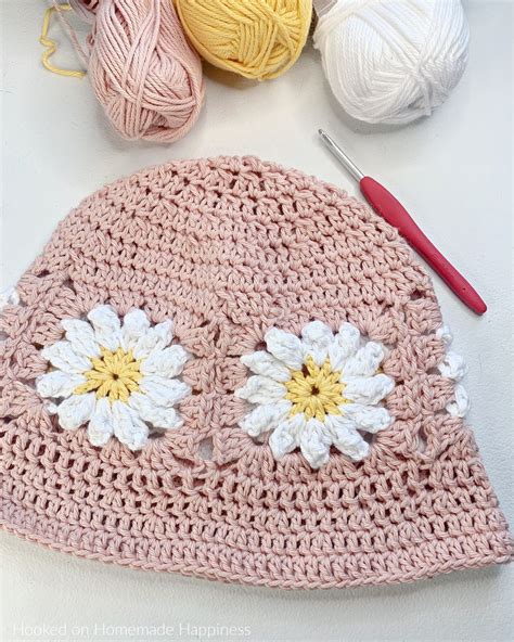 40 Free Crochet Bucket Hat Patterns Dabbles Babbles Granny Square