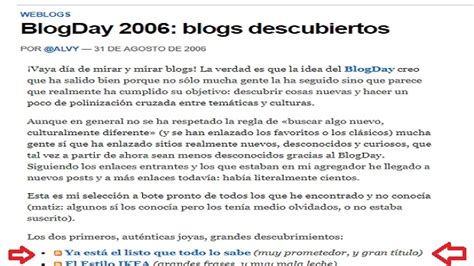 Ya está el listo que todo lo sabe uno de los blogs más recomendados