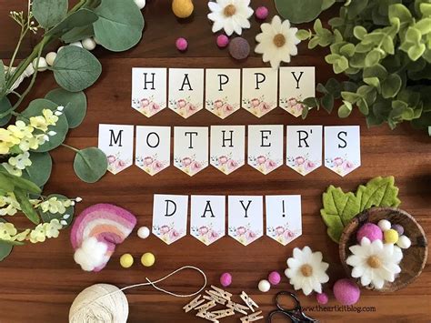 Happy Mother S Day Banner {free Printable } The Art Kit