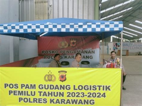 Pengamanan Gudang Logistik KPU Kabupaten Karawang Dalam Rangka Ops