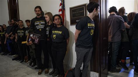 Protesters Rally At Mcconnells Office In Support Of Green New Deal