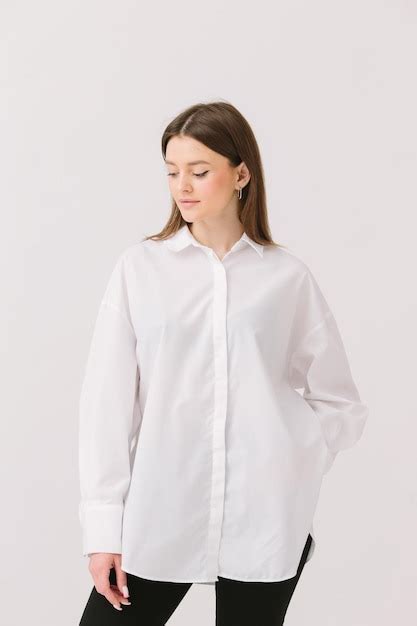 Premium Photo | The white button down shirt in white