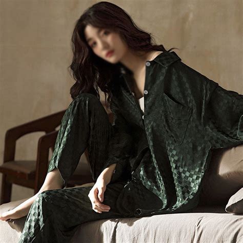 Elegant Pajama Set Womens Rich Green Color 6 Size Options Apollobox