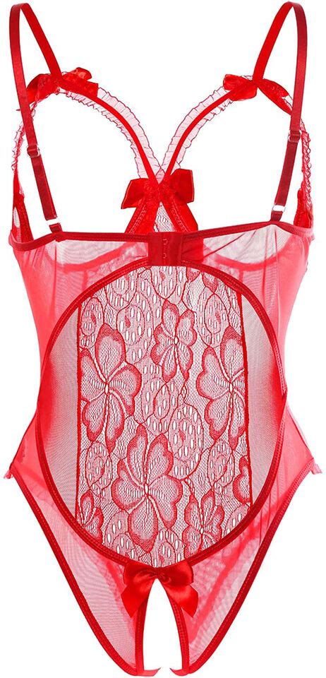 Sexy Women S Open Cup Lingerie One Piece Lace Teddy Babydoll Sleepwear Bodysuit EBay