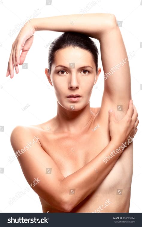 Nude Woman Studio Arm Over Head Stock Photo 220663174 Shutterstock