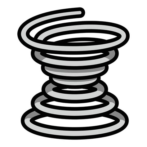 Metal coil icon, outline style 14224511 Vector Art at Vecteezy