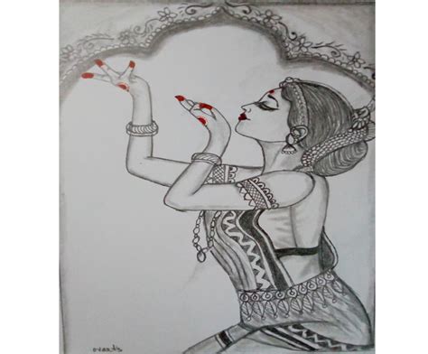 How To Draw A Indian Classical Dancer Pencil Sketch Drawing How To