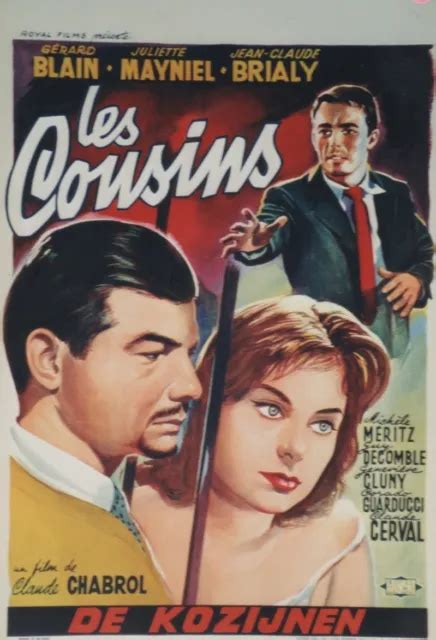 Les Cousins Affiche Belge Ent Claude Chabrol G Rard Blain Jean