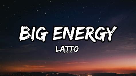 Latto Big Energy Lyrics Youtube