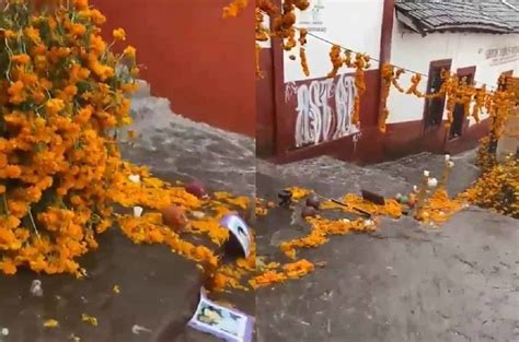 Mis Ahorros Lluvia Arrasa Con Altar De Muertos M S Grande Posta