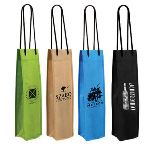 Non Woven Single Wine Bottle Bag Deluxe