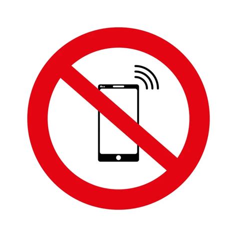 Набор Мобильных Телефонов Знаки Запрещены Белом Фоне — Вектор ...