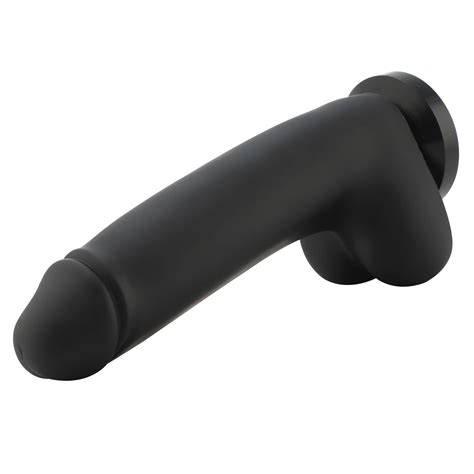 Dildo XL Schwarz Aufsatz 29 Cm KlicLok Und Saugnapf Hismith