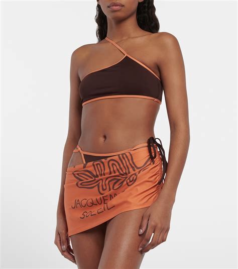 Le Haut De Maillot Maio Bikini Top In Brown Jacquemus Mytheresa