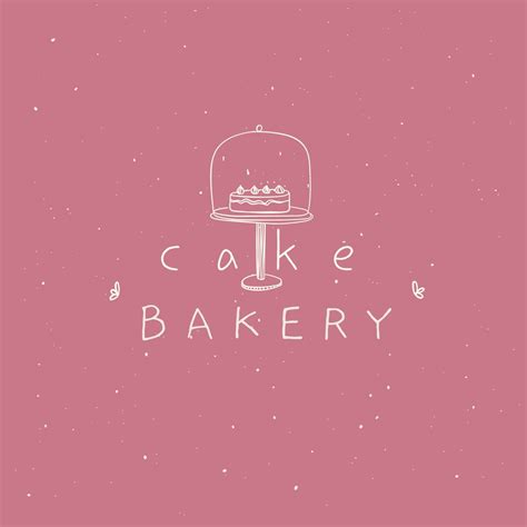 Pink Cake Stand Bakery Modern Graphic Logo Templates By Canva In