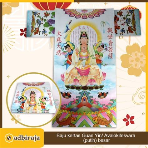 Jual Kertas Sembahyang Baju Dewi Kwan Im Guan Yin Avalokitesvara Putih