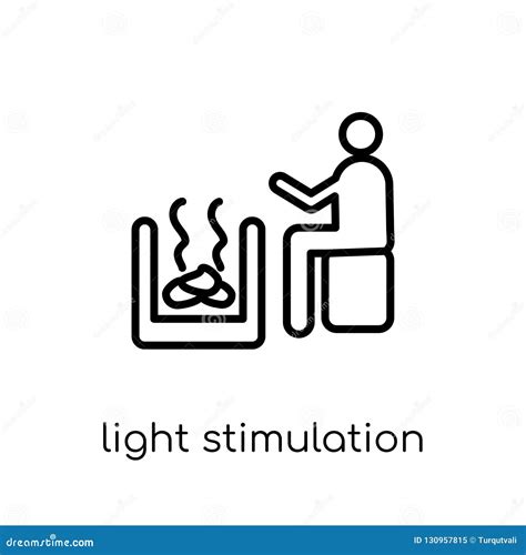 Light Stimulation Icon Trendy Modern Flat Linear Vector Light S Stock