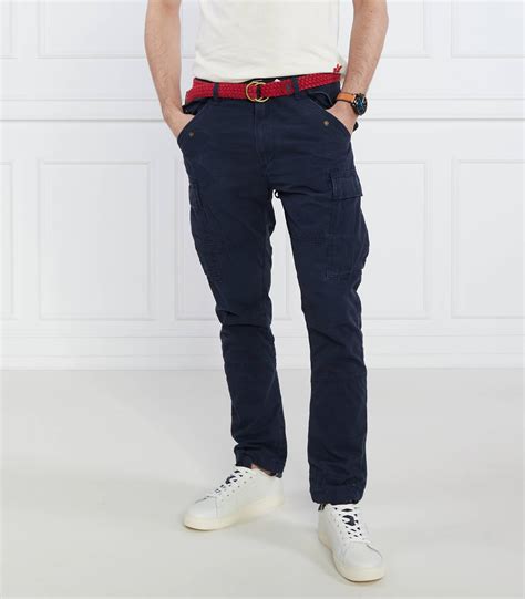 Cargo Pants Straight Fit Polo Ralph Lauren Navy Blue Gomezplen