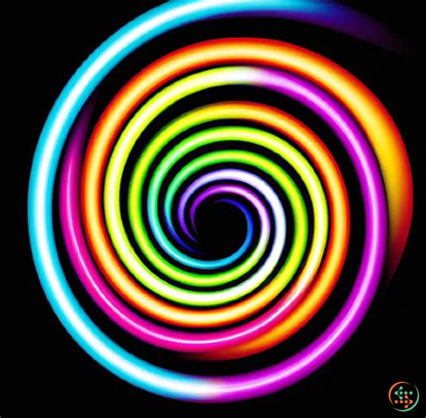 Neon Rainbow Hypnosis Spiral Artificial Design