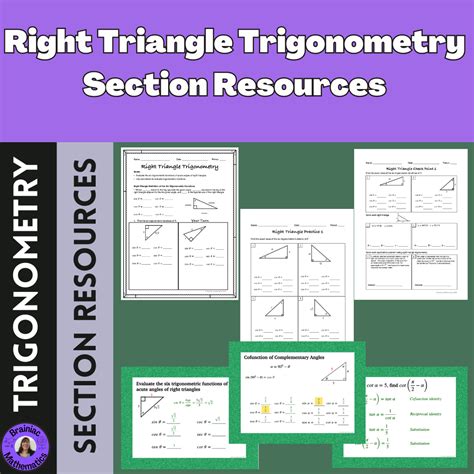 Right Triangle Trigonometry Section Resources | Made By Teachers