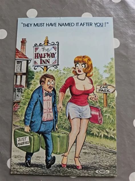 Vintage Saucy Seaside Comic Postcard Bamforth Black Triangle No By