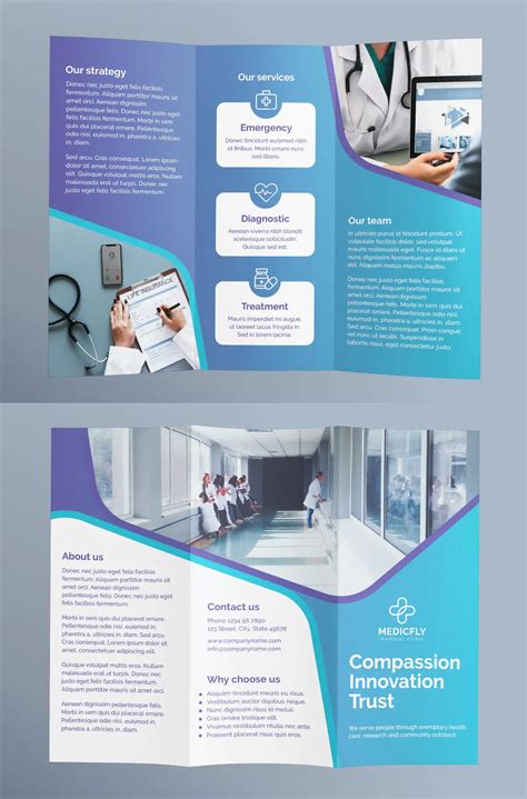 Medical Clinic Trifold Brochure Template Trifold Brochure Design