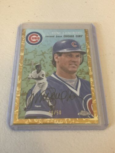 2023 Topps Chrome Platinum Ryne Sandberg Gold Toile Refractor 50