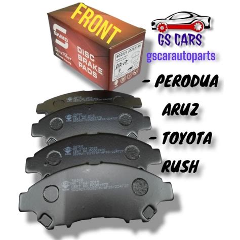 Perodua Front Disc Brake Pads Set For Aruz Toyota Rush Brek