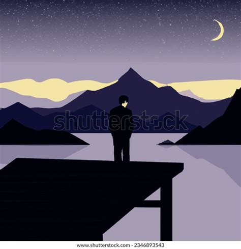 Lonely Man Silhouette Alone Dreamy Man AI-generated image 2346893543 | Shutterstock