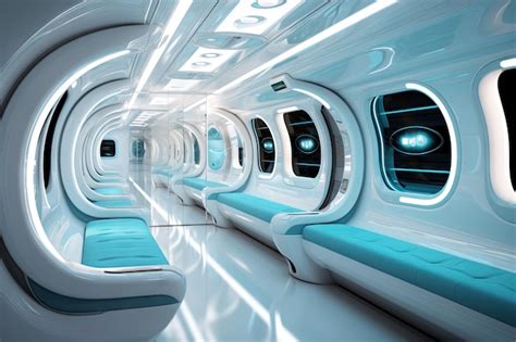 Premium AI Image | futuristic sci fi concept luxury train metro ...