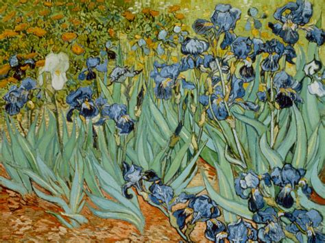 Blue and green floral painting, Vincent van Gogh, classic art, painting ...