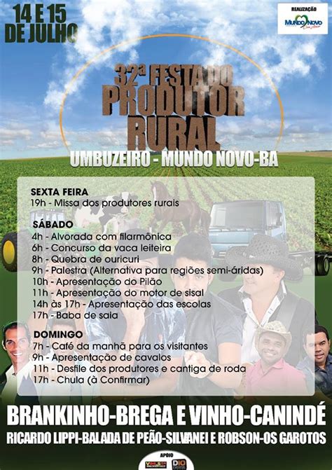 Programa O Da Festa Do Produtor Rural De Umbuzeiro